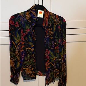 FARM Rio Multicolor Leaf Print Blouse